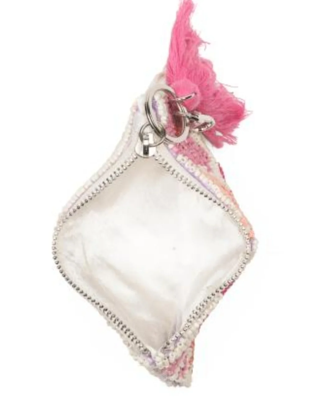 💕▪️Sol And Mer ▪️Pink Floral Beaded  Coin Purse Wristlet
